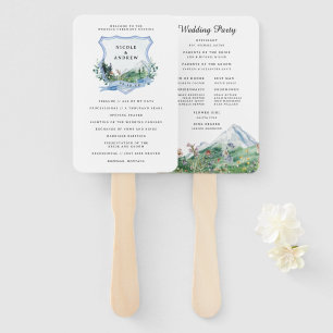 Éventail Fleur sauvage de montagne rustique   Programme de 