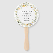 Fleur sauvage Rustic Round Wedding Programme Venti