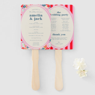 Éventail Fleurissant Joy Gras brillant programme de mariage