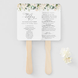 Éventail Fleurs blanches, Fleurs de crème, Programme de mar