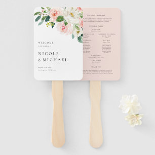 Éventail Fleurs de jardin jolies aquarelle Mariage de print