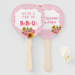 Éventail Fleurs de soleil Rose rose En vichy Vérifier BabyQ