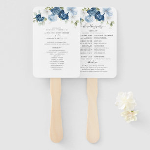 Éventail Floral Dusty Blue Eucalyptus Programme de mariage