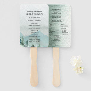 Éventail Forest Wonder Rustic Pine Cérémonie Mariage