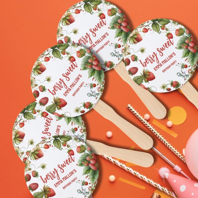Éventail fraise 1er anniversaire Berry 1er (Créateur téléchargé)