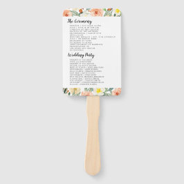 Éventail Frontière des fleurs de pêche pastel