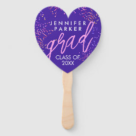 Éventail Fun Girl Purple Et Rose Graduate School Photo