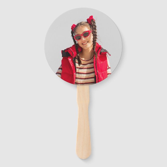 Éventail Fun Personalized Face on a Stick Photo Prop  (Devant)