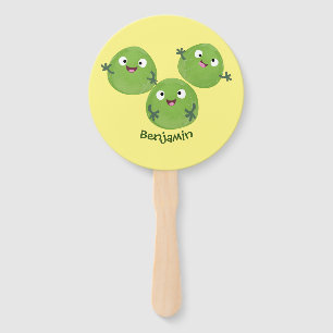 Éventail Funny Brussels sprouts légumes caricature