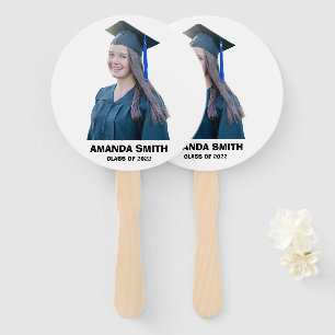 Éventail Funny Custom Graduation Handheld Fan Face Photo