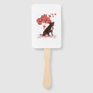 Éventail Funny Pitbull Coeur Valentines Jour Chien Papa Mam