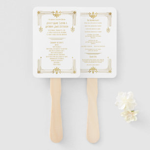 Éventail Gold White Roaring 20s Art Déco
