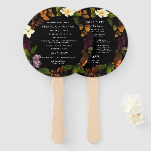 Éventail Grace Vintage mariage foncé Programme Ventilateur 