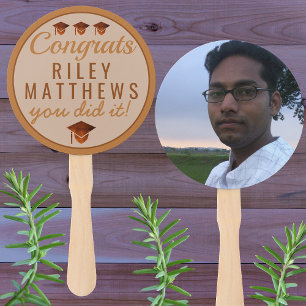 Éventail Graduation Cool en cuivre Félicitations Photo Asse