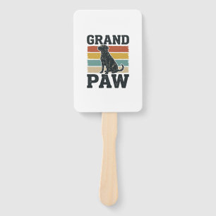 Éventail Grand Paw Vintage Chien Grand-père Conception de T