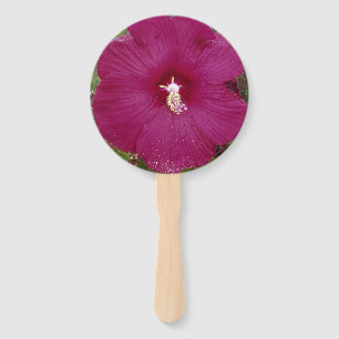 Éventail grande fleur hibiscus rouge foncé