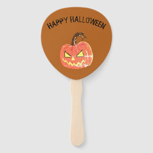 Éventail Halloween Citrouille de peur