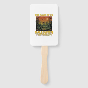 Éventail Halloween Est Quotidien Cimetière Zombies Feu De J