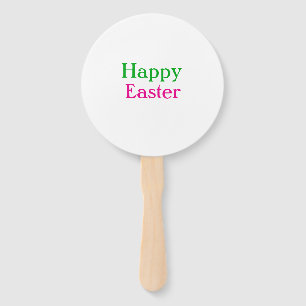 Éventail Happy easter boho vert rose enfants ajouter nom ti