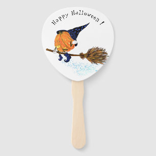 Éventail Happy Halloween sorcière Citrouille Volant Chambr