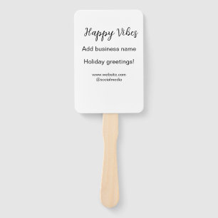 Éventail Happy vibes Noël voeux de vacances business y