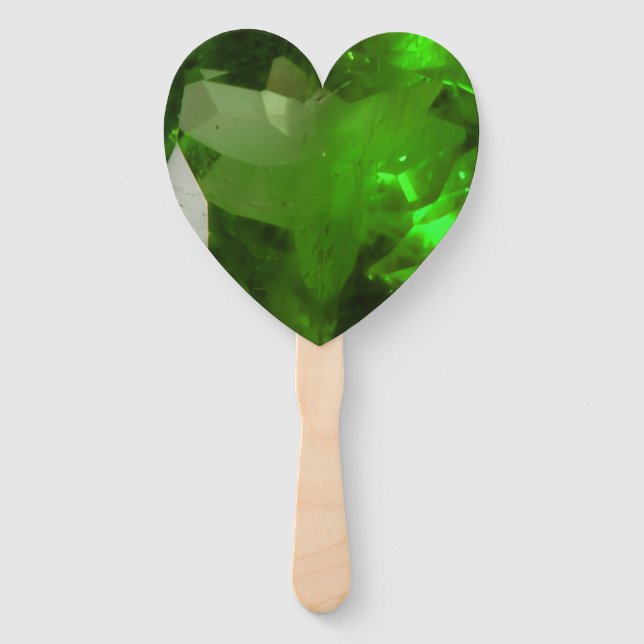 Éventail Heart‑Shaped Emerald (Devant)