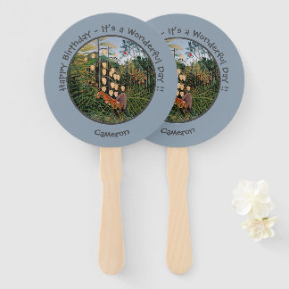 Éventail Henri Rousseau Tiger & Bull Party Items Collection