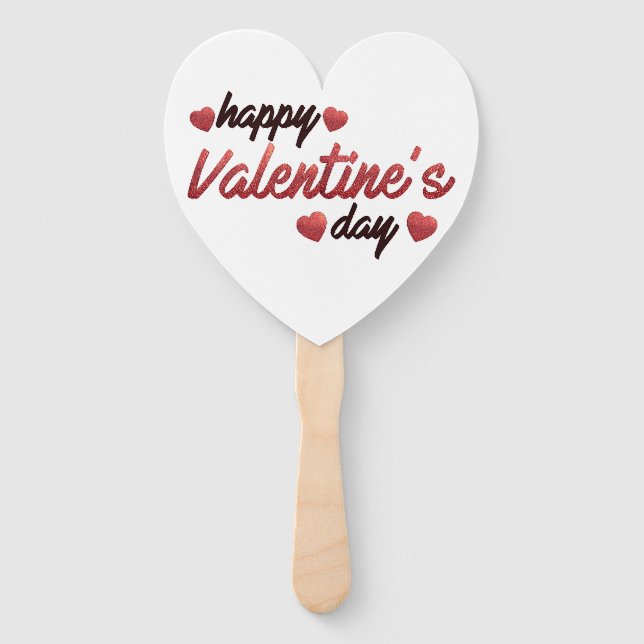 Éventail Heureuse Sainte-Valentin (Devant)