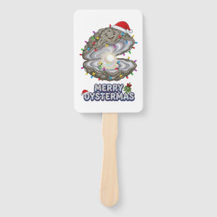 Éventail Huître de Noël Crassostrea Santa Chapeau Vacances