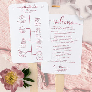 Éventail Icône d'itinéraire de mariage Chic Script Mariage 