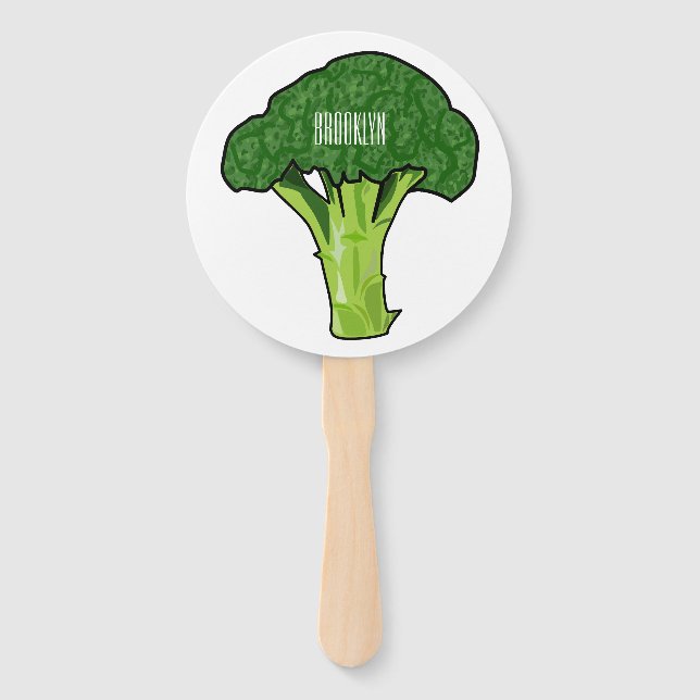 Éventail Illustration de Broccoli (Devant)