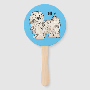 Éventail Illustration de dessin de chien de Havan