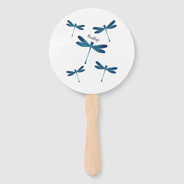 Éventail Illustration de dragonfly (Devant)