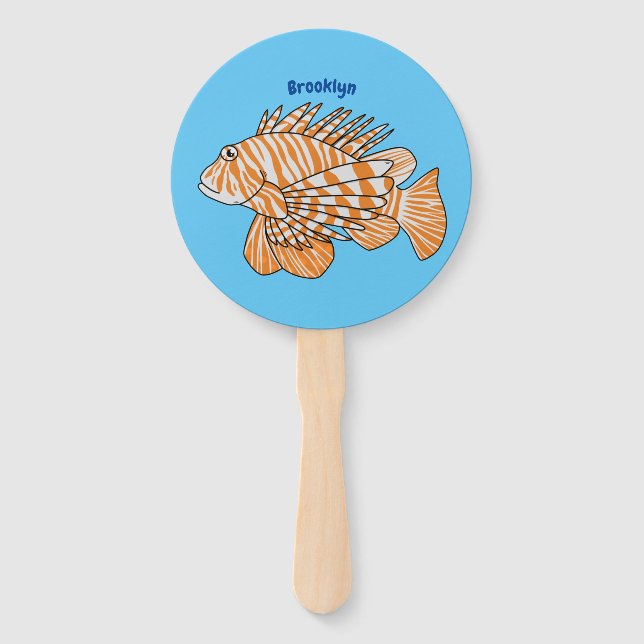 Éventail Illustration de Happy lionfish (Devant)