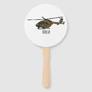 Éventail Illustration de l'hélicoptère de l'armée