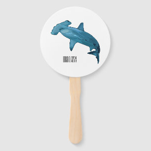 Éventail Illustration de requin marteau