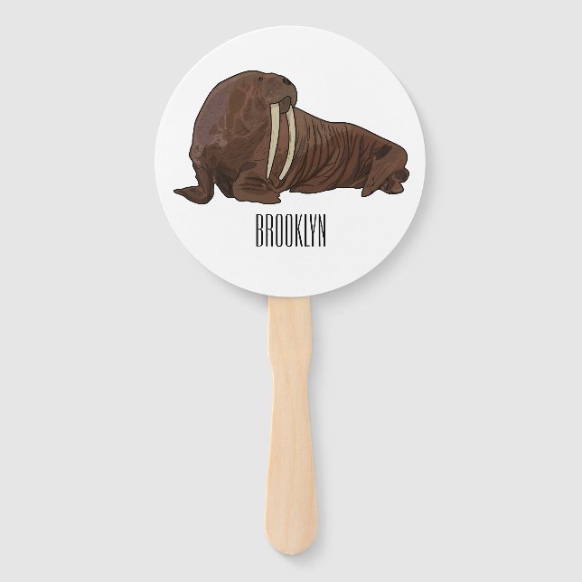 Éventail Illustration de Walrus (Devant)