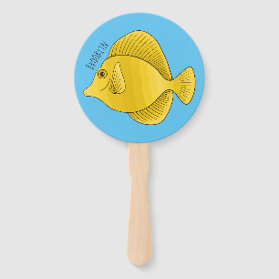 Éventail Illustration du poisson-tang jaune