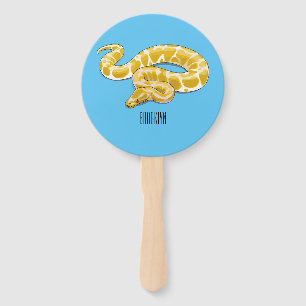 Éventail Illustration du serpent python birman