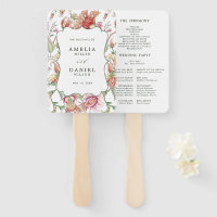 Imaginaire tropical Boho Floral Wedding Programme