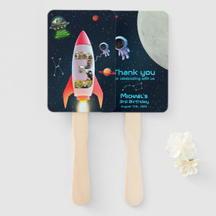 Éventail Immense Trois avec photos Space Rocket 3e annive