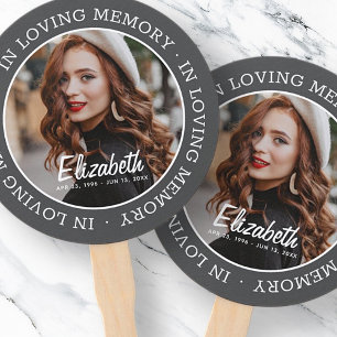 Éventail In Love Memory Memorial Photo personnalisée modern