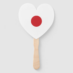 Éventail Japon Coeur du drapeau japonais
