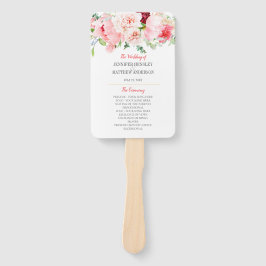 Éventail Jardin d'aquarelle sauvage Florals Mariage
