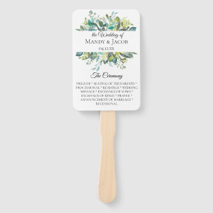 Éventail Jardin Foliage Bouquet Programme de mariage Ventil