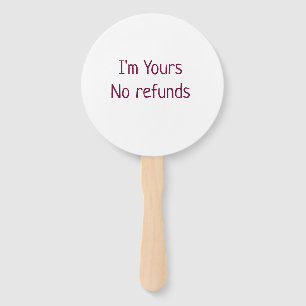 Éventail Je suis à vous aucun remboursement valentine jour