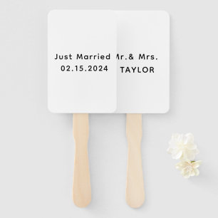 Éventail Je Viens De Marier M. & Mme Monogramme Mariage
