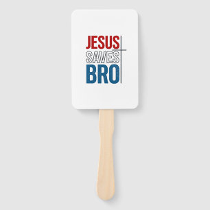 Éventail Jésus Sauve Frère Typographie Chrétienne Design T-