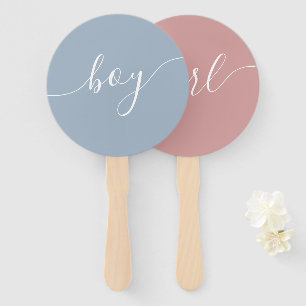 Éventail Jeu de vote Baby shower de révélation de sexe masc