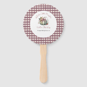 Éventail Joli Fall Green & Plum Citrouille Baby shower à th